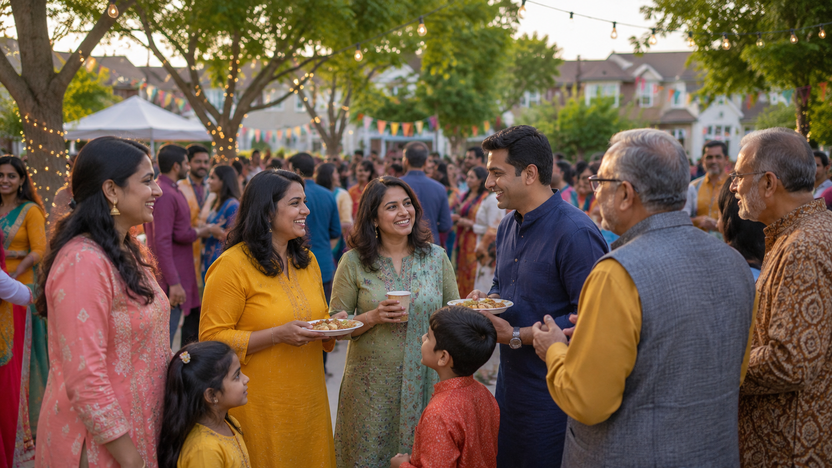 Indian community gathering in Bridgeland