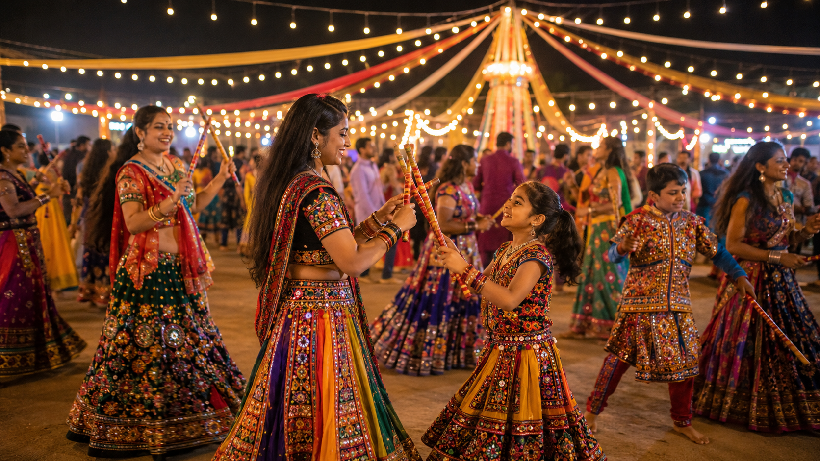 Garba and dandiya celebration